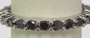 1.21 cts Common Prong  Black Diamonds Eternity Ring