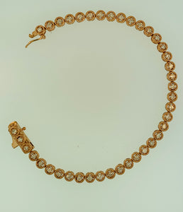 1.25 ROSE GOLD RD FILIGREE BRACELET