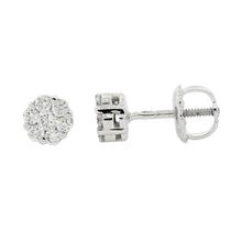 Load image into Gallery viewer, 0.15  Cts  14st Cluster Earring 14K SCREW BACK