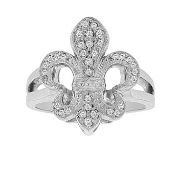 0.25 Cts fleur-de-ls Ring