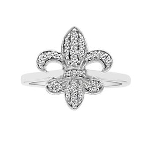 0.25 Cts fleur-de-ls Ring